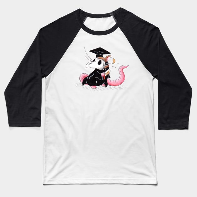 Plague Rat Grad Baseball T-Shirt by KristenOKeefeArt